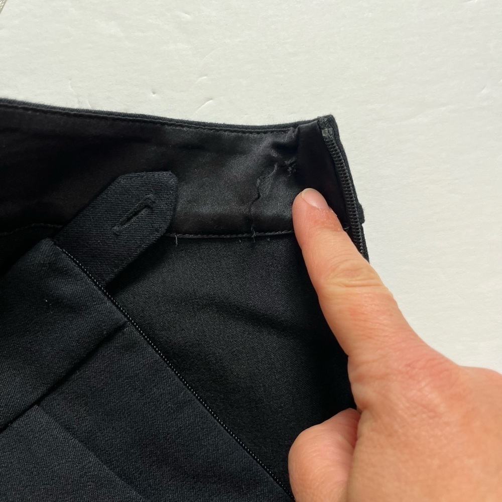 Eileen Fisher Organic Cotton Bistretch Twill Black Pants Sz M New with Flaw - Picture 11 of 12